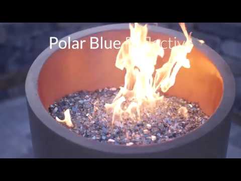 Polar Blue Reflective Fire Glass | Lakeview Outdoor Designs Video