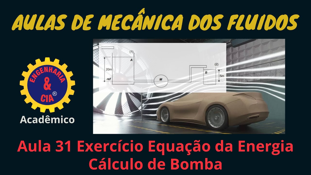 #26 Exercício Equação da Energia | Mecânica dos Fluidos | por Micelli Camargo