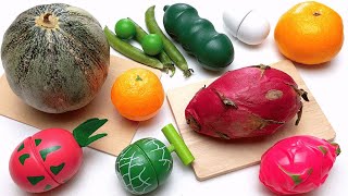 Cutting Fruit, Vegetable | Wooden ASMR #55
