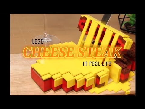 LEGO CHEESE STEAK in real life - Lego cooking stop motion