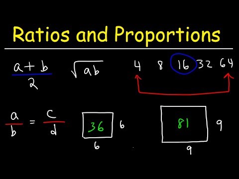 Ratios and Proportions, Arithmetic & Geometric Mean, Means Extremes Theorem - Geometry Problems Video