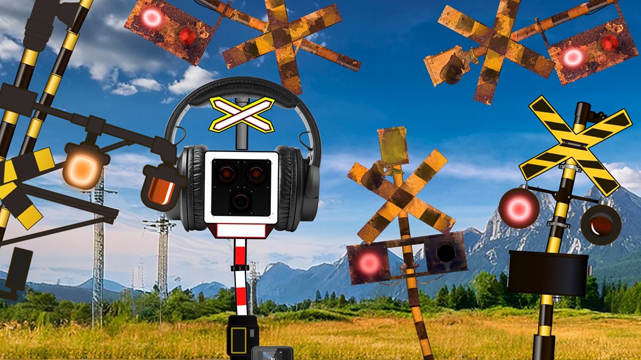 踊りだす変なふみきりカンカン　踏切アニメ　Railroad Crossing fumikri Japan railroad crossing　anime　ドクターイエロー　はやぶさ