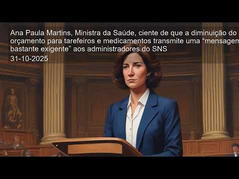 Ana Paula Martins, Ministra da Saúde, ciente de que a diminuição do orçamento para tarefeiros e
