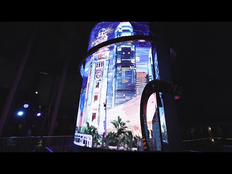 巨型戶外LED藝術裝置《迴圈》西班牙新媒體藝術工作室VISURA Studio及其藝術家Vritis 共同創作 - 4K影片 - 尖沙咀 香港文化中心露天廣場 - 2024年5月