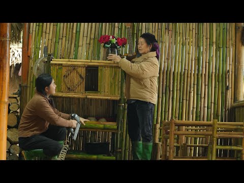 May made a bamboo dish cabinet herself: A new piece to add convenience to her kitchen