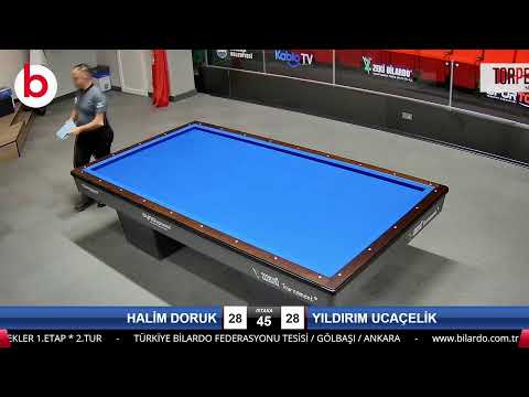 HALİM DORUK & YILDIRIM UCAÇELİK Bilardo Maçı - 2022 ERKEKLER 1.ETAP-2.TUR