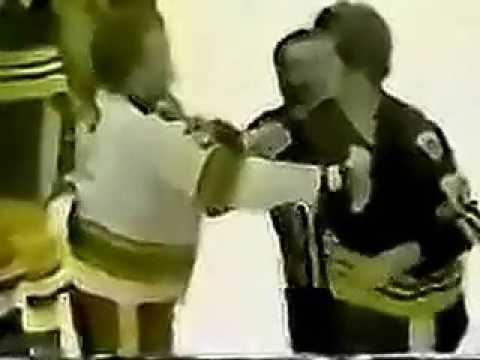 Atlanta Flames-Boston Bruins bench clearing brawl Mar 8, 1979