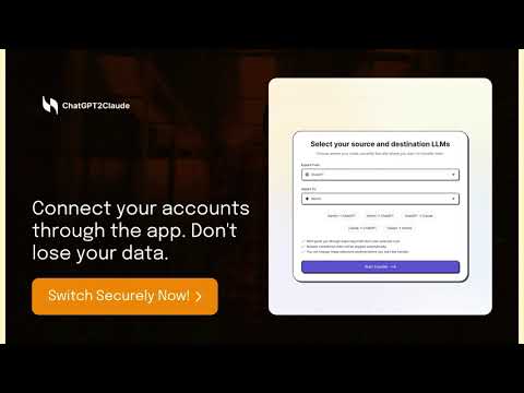 Move your chats from ChatGPT to Claude 공식 영상 미리보기