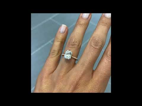 2.7 ct Radiant Cut Moissanite Compass Prong Engagement Ring