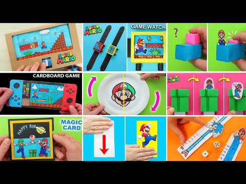 10 Best Super Mario Paper crafts DIY. Super Mario Game from paper. How to make PAPER CRAFTS for FANS