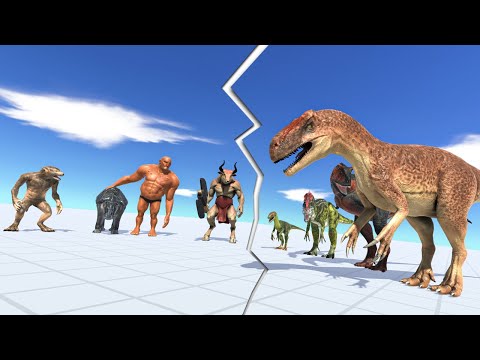 FANTASY TEAM vs CARNIVORE DINOSAURS TEAM | FREE BATTLE | Animal Revolt Battle Simulator