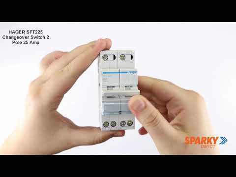 „Hager“ modulinis jungiklis 1-0-2 25A 2P (SFB225) video