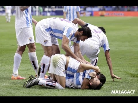 Así vivió La Rosaleda el gol de la victoria ante el Atlético