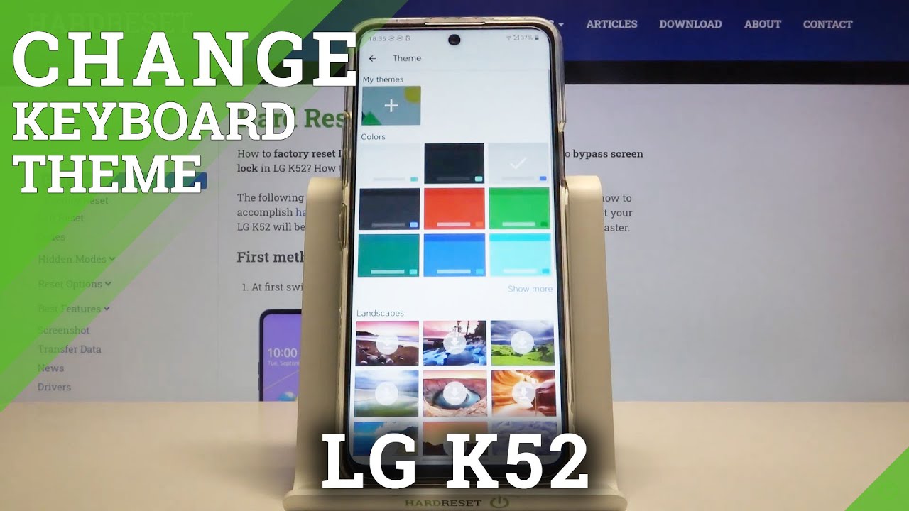 Change Keyboard Theme - LG K52 Keyboard Personalization
