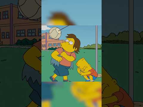 Bart beaten Nelson⁉️ #thesimpsons #bartsimpson #shorts