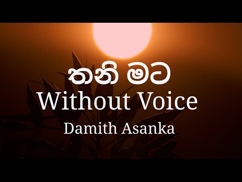 Thani Mata Me Tharamata Ridawa|තනි මට මෙි තරමට රිදවා|Damith Asanka|Without Voice  sinhala
