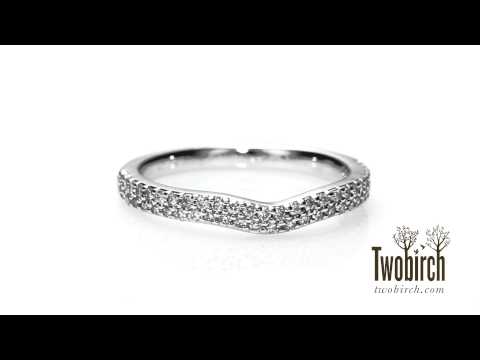 0.39 Carat Double Row Pave Wedding Band - TwoBirch  TB-CR-0123-WG-G