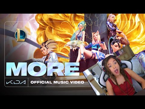 Pokimane Reacts to K/DA - MORE ft. Madison Beer - (with chat)