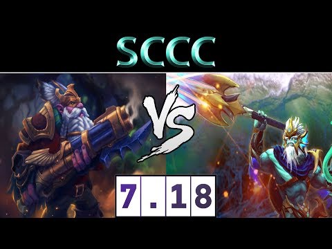 宋淳 Sccc [Sniper] vs [Huskar] ► Long Range Fight ► Dota 2 7.18