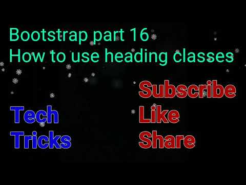 Bootstrap part 16 | How to use display heading classes using bootstrap