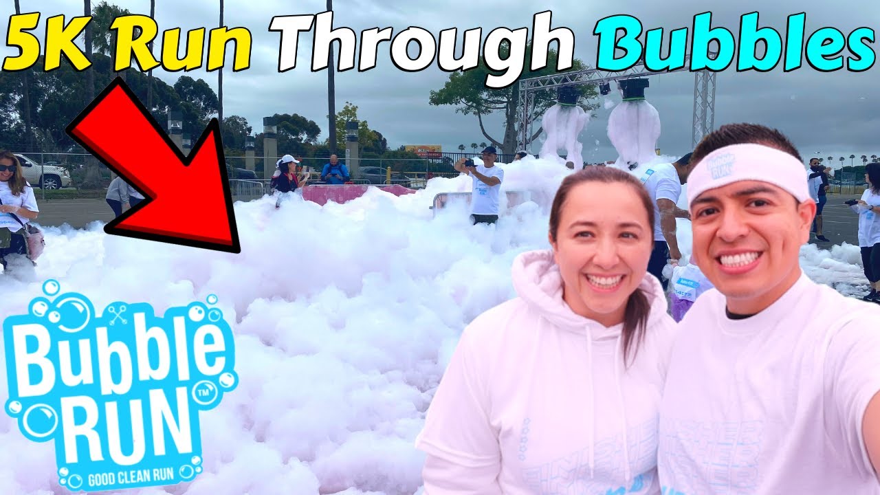 First Time Trying Bubble Run 5K in Costa Mesa OC Fair & Event Center vlog 2022