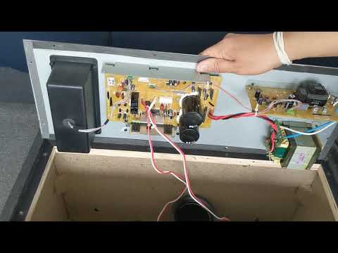 Yamaha YST SW150 active hi-fi home theatre subwoofer speaker teardown breaking dismantling insides