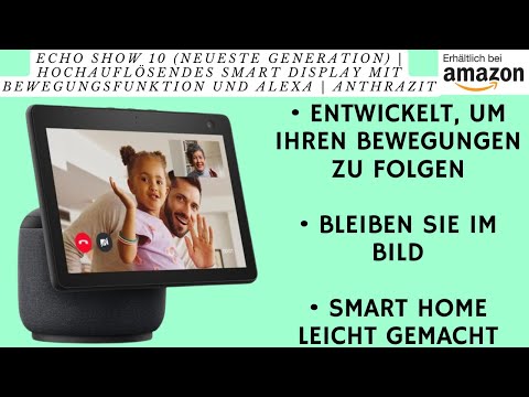 Echo Show 10 (Neueste Generation) | Hochauflösendes Smart Display mit Bewegungsfunktion und Alexa