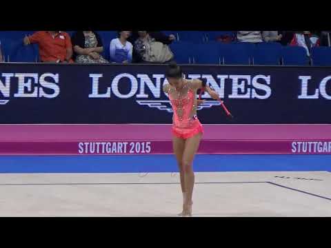 Katherine UCHIDA (CAN) clubs - 2015 Stuttgart worlds Qualifs