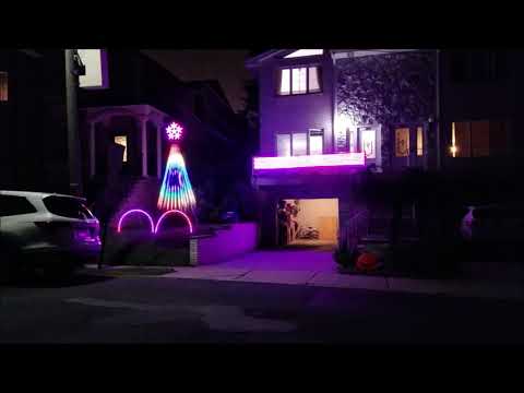 2018 Halloween Light Show - (Song from: Disney HalloWishes)