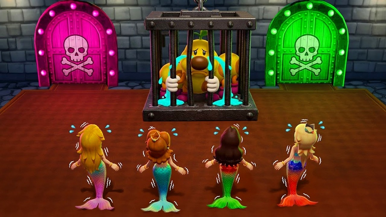 Mario Party 9 Minigames - Mermaid Peach VS Daisy VS Ronsalina VS Pauline (Master Difficulty)