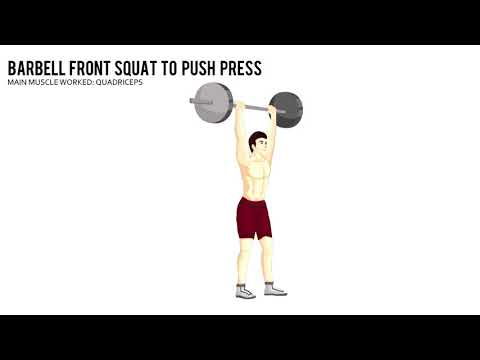 barbell front squat to push press