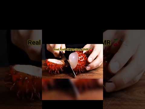 Lychee Cutting ASMR | Juicy Real Fruit 4K Sounds 🔪🍒#RealFruit4k#ASMR#shorts#fruitcutting#LycheeFruit