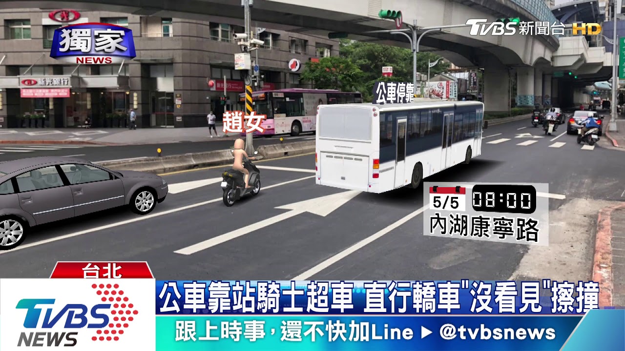 換車道擦撞!女老師摔車頭著地 昏迷指數7