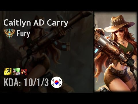 Caitlyn AD Carry vs Jhin - Fury - KR Challenger Patch 6.10