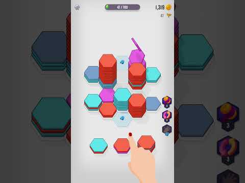 Sixagon Sort: 3D Hexagon Game video thumbnail