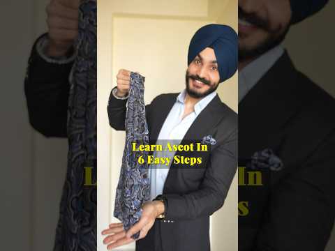 Easy Ascot knot tutorial 🔥 #shorts