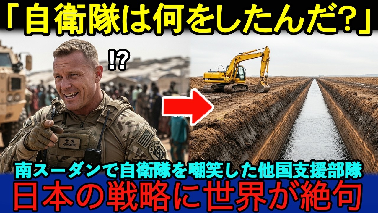 【海外の反応】「日本人は泥遊びに来たのか？」南スーダンで嘲笑された自衛隊。大雨の夜、テントを襲った濁流が一瞬で消えた理由に世界が震えた
