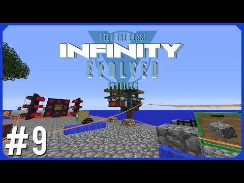 FTB Infinity Evolved Skyblock - Episode 9 - Resonant Energy Cell, Alloy Smelter And Jetpacks!
