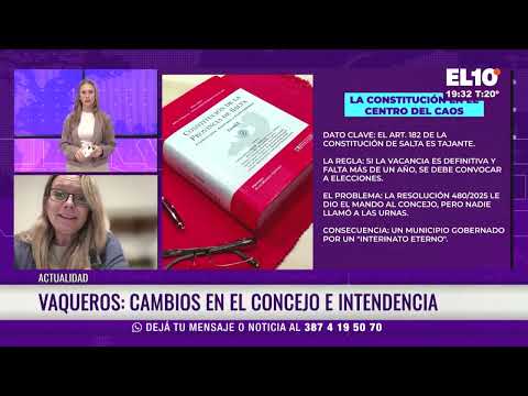 ¿QUIÉN ES EL INTENDENTE DE VAQUEROS? ⚖️ El vacío legal que desató una guerra de poder