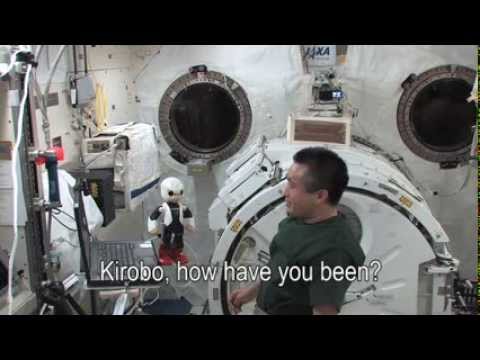 Robot Astronaut Kirobo Speaks to Astronaut Wakata in Space