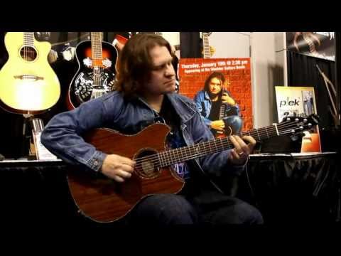 Roman Miroshnichenko with Wechter Pathmaker Thinline Deluxe at Winter NAMM 2012