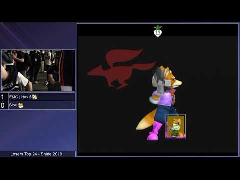 Shine 2019 SSBM - EMG | Hax$ (Blue Fox) vs. Slox (Default Fox) - Melee Top 48 LR3