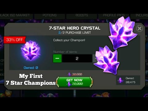 2x 7 Star Crytal Opening • My First Seven Star Champions • Mcoc • Marvel Contest of Champions #mcoc