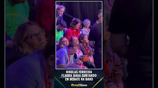 NIKOLAS FERREIRA FLAGRA JANJA SURTANDO EM DEBATE NA BAND