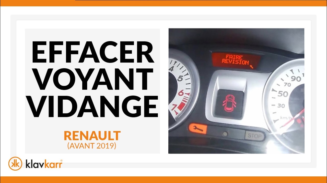 [TUTO] Remise à zéro compteur entretien et voyant vidange RENAULT avant 2019