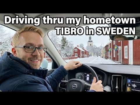 Driving thru my hometown Tibro in Sweden