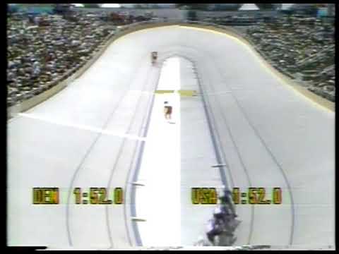 Olympics - 1984 - L A Games - Cycling Men;s Team Pursuit Quarterfinals - USA Vs Denmark - USA Wins
