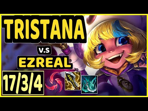 TRISTANA vs EZREAL - QUADRAKILL 17/3/4 KDA BOTTOM ADC CHALLENGER GAMEPLAY - EUW