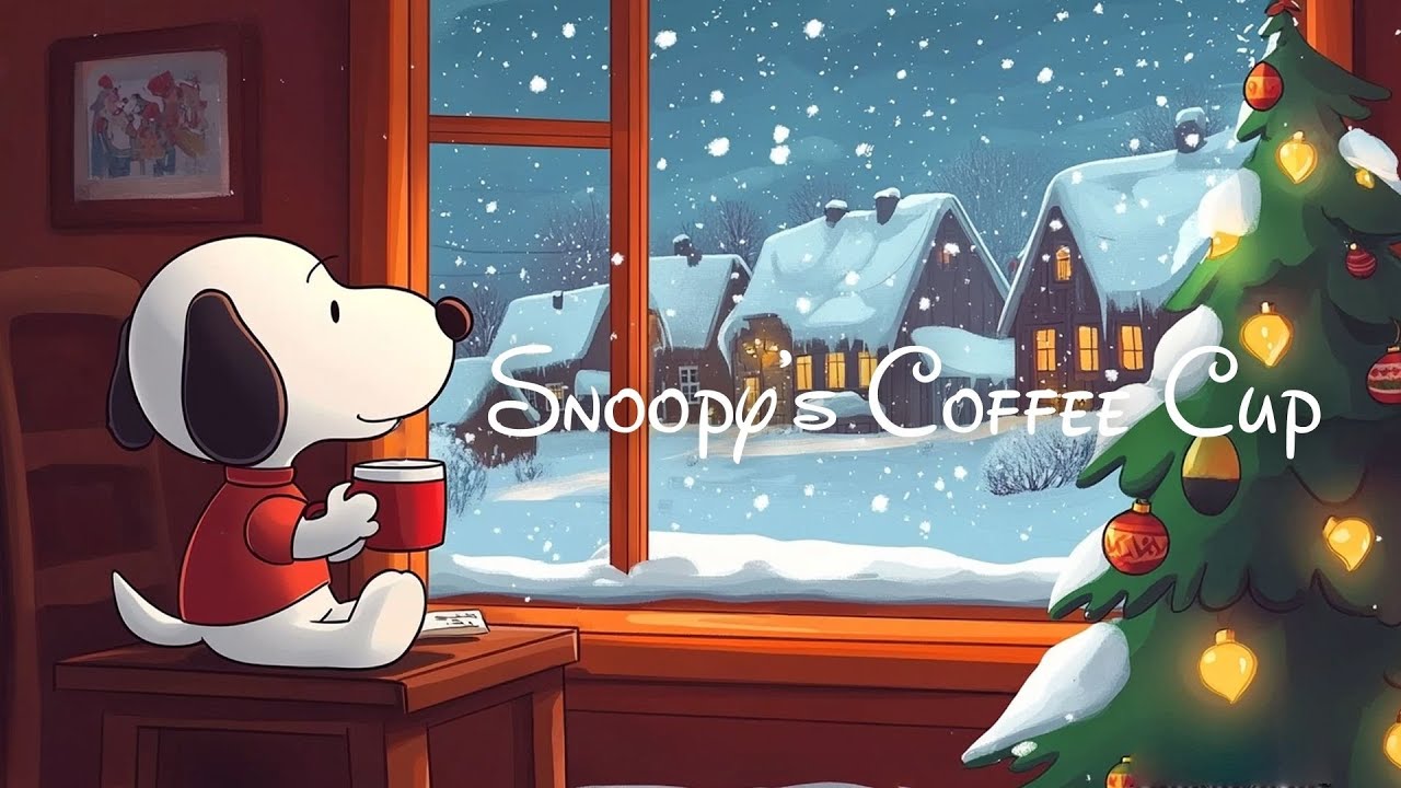Enjoy a Hot Cup of Coffee in the Cold Winter with Snoopy - Jazz Mix for Relaxation//Rest & Study🐕