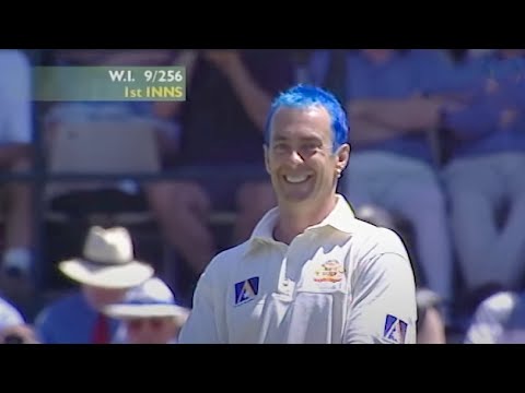 Colin Miller puts Courtney Walsh off with his blue hair